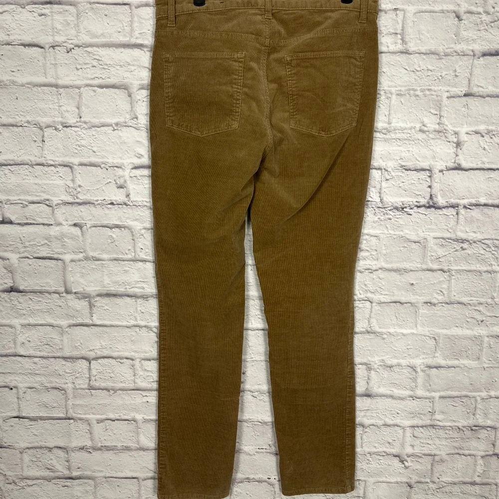 Talbots Womens 8 Corduroy Pants High Waist Straight Leg Brown Tan Khaki - Picture 2 of 10